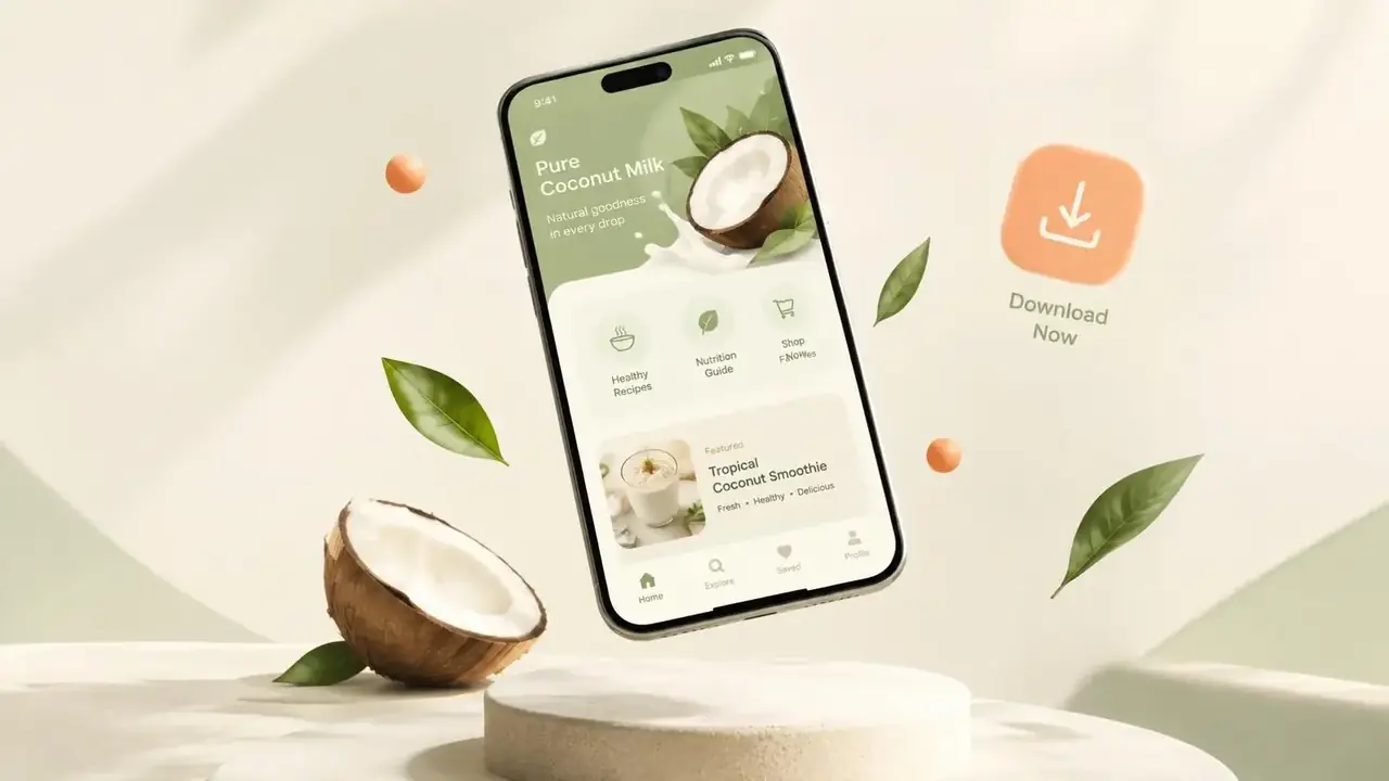 黄果破解 APP 下载宣传横幅，清爽的绿色界面手机悬浮画面